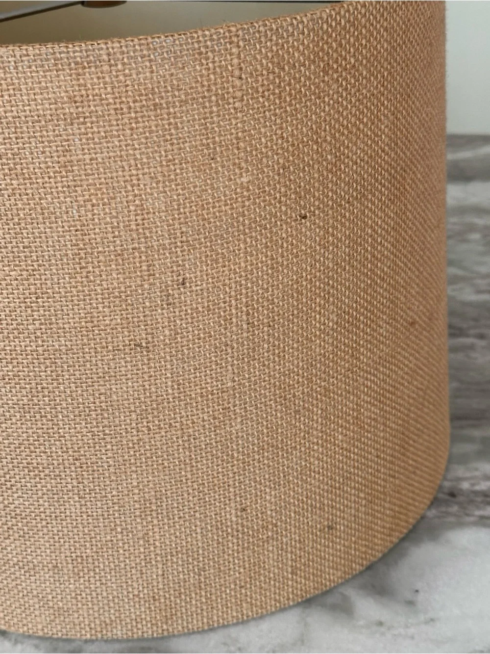 Tan Burlap Drum Table Lamp Shade